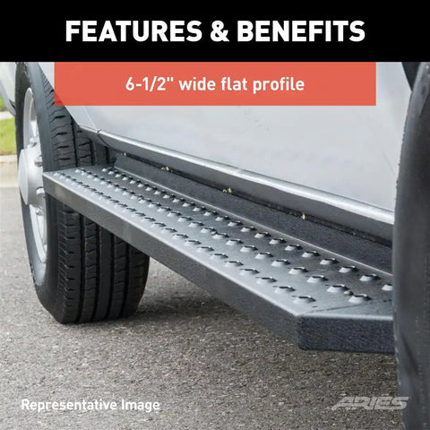 ARIES 20555563 RIDGESTEP 6-1/2' X 85' BLACK STEEL