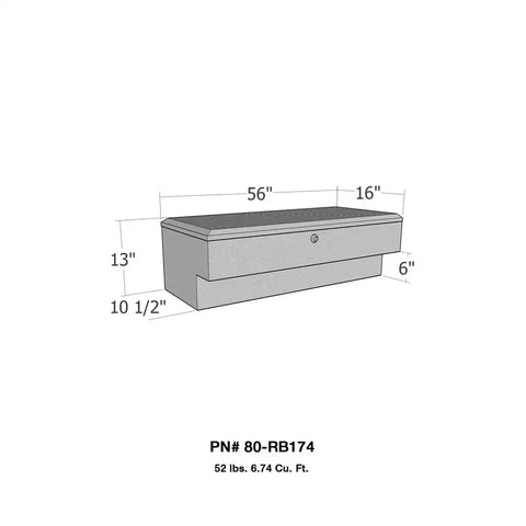 Westin 80-RB174 - Brute LoSider Side Rail Tool Box