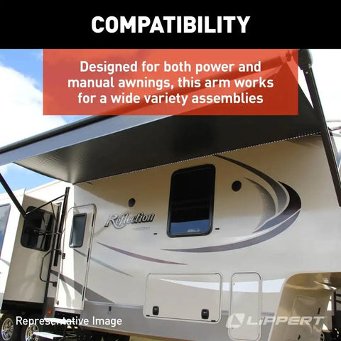 FLAT AWNING ARM ASBLY WHT