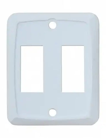 DOUBLE SWITCH PLATE WHITE