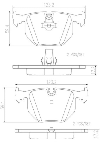 BREMBO P06020N DISC BRAKE PAD SET