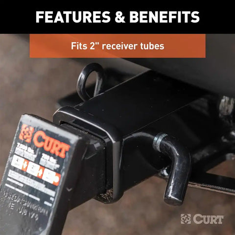 CURT 21510 5/8 Hitch Pin (2 Receiver, Zinc with Rubber Grip)