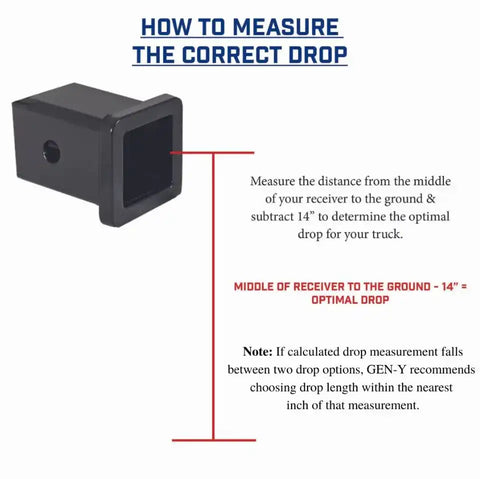 GEN-Y HITCH GH-513 MEGA-DUTY 2' SHANK 5' DROP 2K TW 16