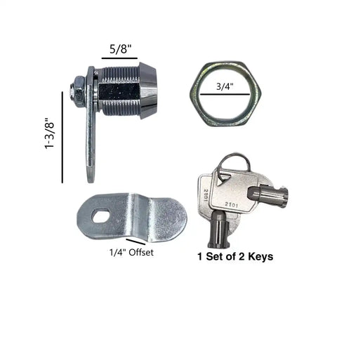 4PK 5/8' COMPARTMENT LOCK