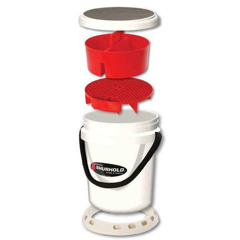 SHURHOLD IND 2463 5 GALLON WHITE BUCKET KIT + BASE