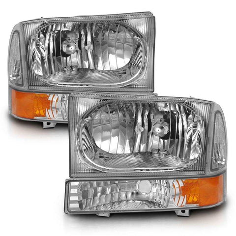 ANZO 111458 CRYSTAL HEADLIGHT SET; CLEAR LENS;