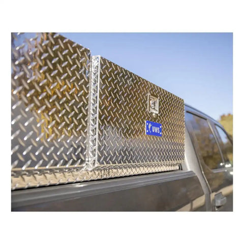 UWS TBTS-72 Tool Box Topside 2 Door Diamond Tread Bright Aluminum 72 Inch Lengt