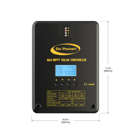 GO POWER GP-MPPT-PRO-60 GP-MPPT-PRO-60: 60 AMP MPPT SOLAR