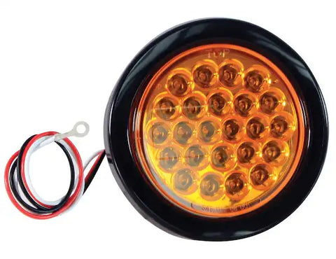 LIGHT STROBE 4IN ROUND  AMBER (24)