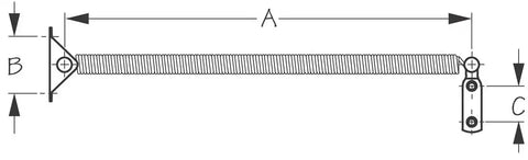 SEA DOG 321650-1 SS HATCH SPRING 8-3/4' W/CABLE