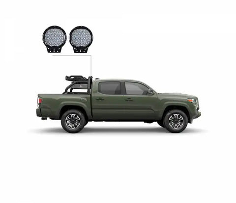 Black Horse Offroad ATRB6BK-PL69B Truck Bed Bar ATLAS 3 Inch Diameter Tube Style C