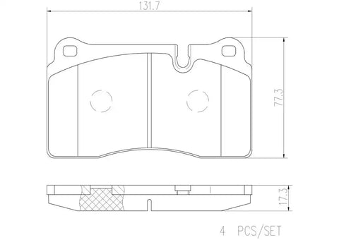 BREMBO P44018N DISC BRAKE PAD SET
