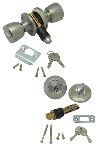 AP Products 013-234-SS Entry Door Lock Includes Both Standard And Drive-In Bracket
