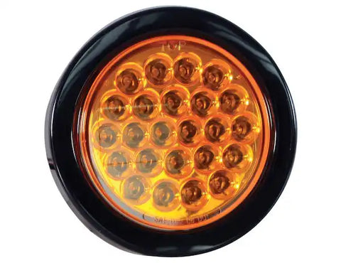 LIGHT STROBE 4IN ROUND  AMBER (24)