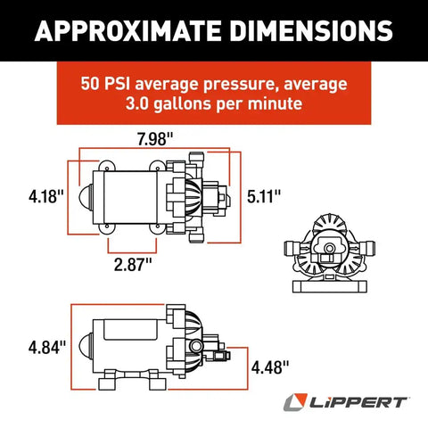 PUMP WATER 12V 3.0 GPM