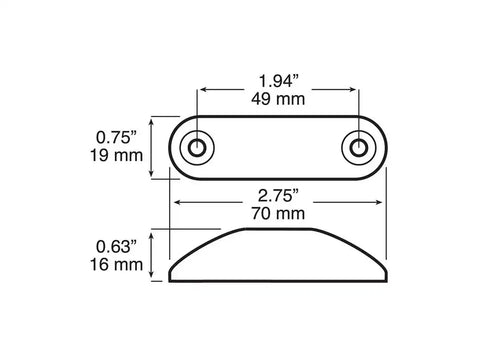 RED LED CLEARANCE LIGHT
