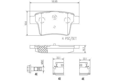 DISC BRAKE PAD SET