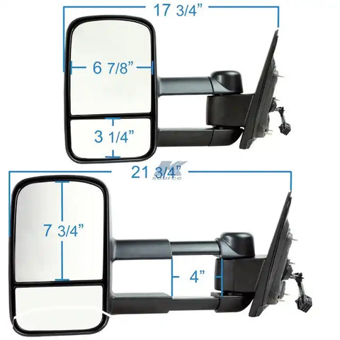 TOWING MIRRORS SIER/SILV