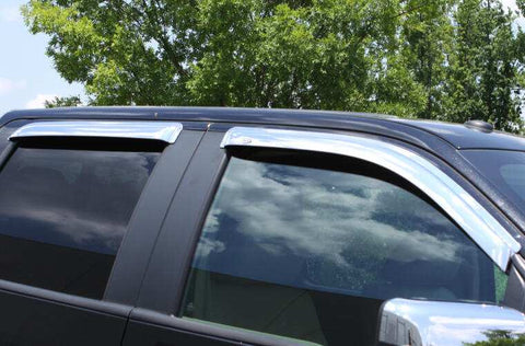 Auto Ventshade (AVS) 684109 - Ventvisor Deflector Chrome Outside Mount 4 pc Crew Cab