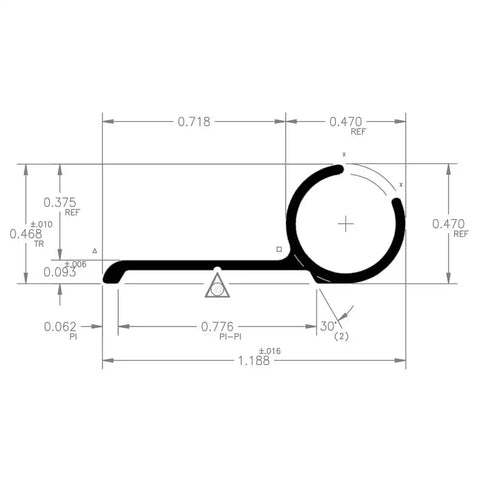 STND AWN. RAIL MILL 8' EA