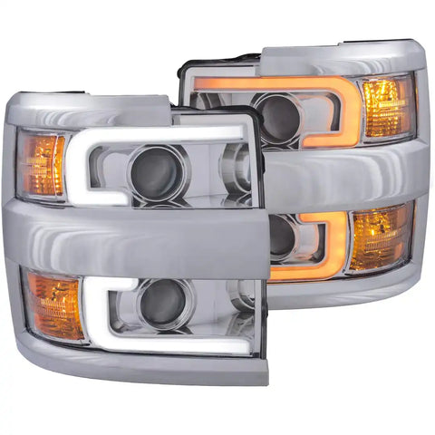 ANZO USA 111366 Headlight Assembly Halogen Bulb Projector Beam With Switchback Desi