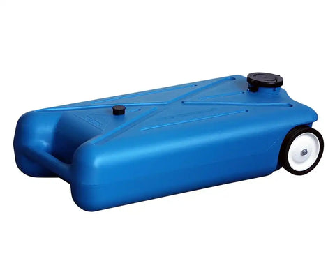 Barker Mfg. 10893 Portable Waste Holding Tank TOTE-ALONG 10 Gallon Tank 2 Wheel Design 30 Inch Length x 15 Inch Width x 8-3/4 Inch Height