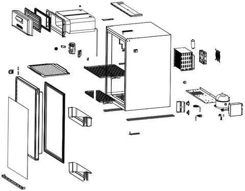 NORCOLD DE105 3.3 CUBIC FT DC COMPRESSOR REFRIGE