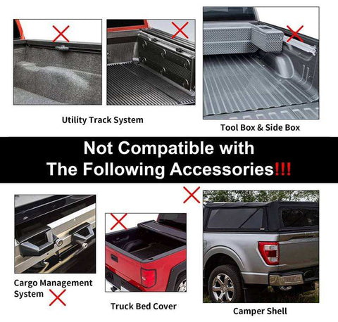 Black Horse Offroad WHPRB402 Bed Cargo Rack Spike 660 Pound Capacity Elevated 12 I