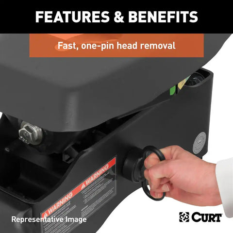 CURT 16036 A25 5th Wheel Hitch, Select Ford F-250, F-350, F-450, 8' Bed Puck System