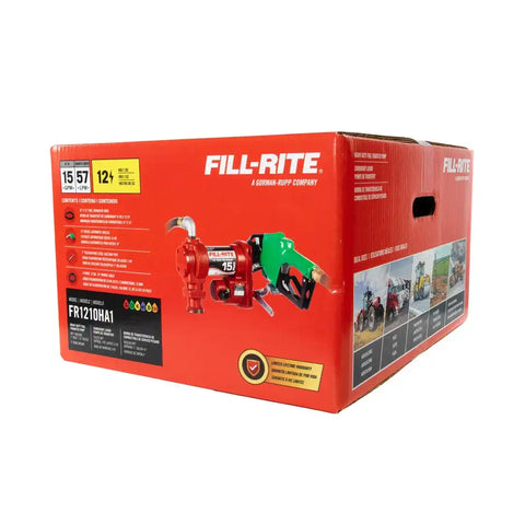 Fill-Rite FR1210HA1 Liquid Transfer Tank Pump H Series Diesel/ Gasoline/ Kerosene/ E15/ Biodiesel Up To B20 Electric 12 Volt DC Up To 15 Gallons Per Minute