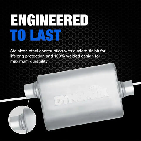 Dynomax 17221 Exhaust Muffler Ultra Flo Welded; 9-3/4 Inch Length X 4-1/2 Inch Stainless Steel