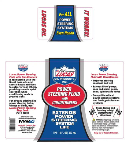 LUCAS OIL 10442 POWER STEERING FLUID