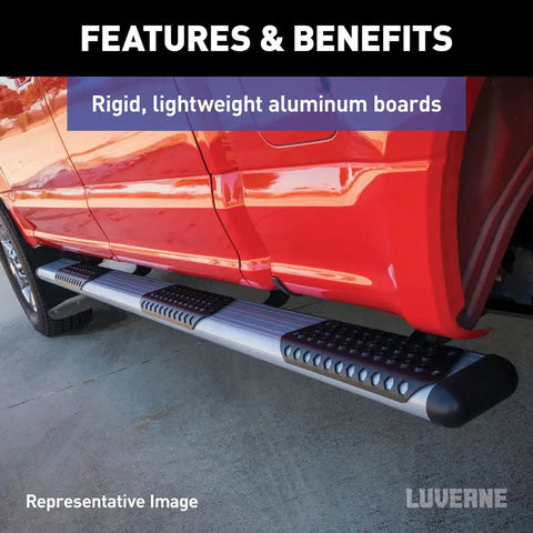 LUVERNE 583100-570747 - O-Mega II 6 x 36", 100 Silver Aluminum Side Steps, Select Sprinter 2500, 3500