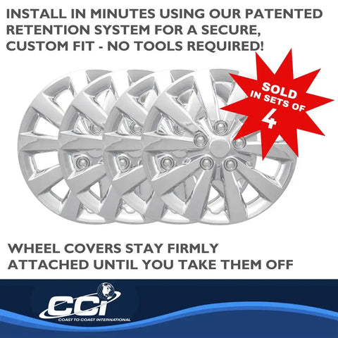 Coast To IWC52116C 16 Inch 10 Spoke Chrome Plated Plastic Set Of 4