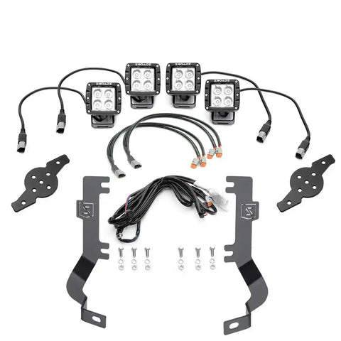 ZROADZ Off Road Products Z362181-KIT4 Hood Hinge LED Kit, Black, Mild Steel, Bolt-on