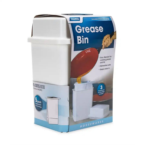 Camco 42281 Used Cooking Grease Container With Disposable Foil Lined Bag Without Li