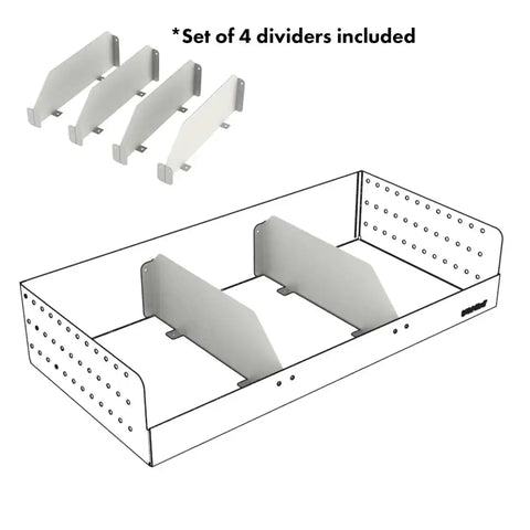 ROLACASE RSSHL/D/6S VAN STORAGE SHELF BIN DIVIDERS