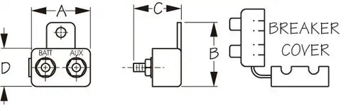 SEA DOG 420853-1 CIRCUIT BREAKER RESETTABLE) -