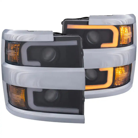 ANZO USA 111365 Headlight Assembly Halogen Bulb Projector Beam With Switchback Desi