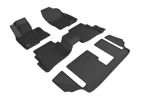 3D MATS/U-AC L1MZ05701509 3D KAGU FLOOR MAT 3 ROW SET BLACK