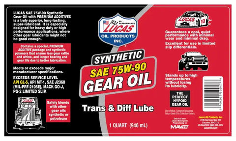 LUCAS OIL 10047 75/90 TRANS&DIFF LUBE