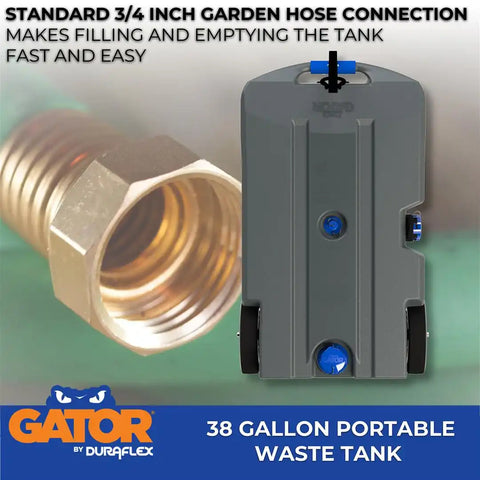 DURAFLEX 21904 GATOR WASTE TANK 38 GAL 4 WHEEL