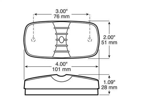 OVAL CLEARANCE LIGHT AMBE