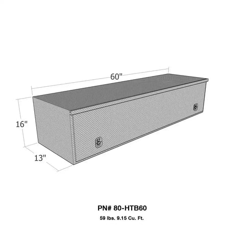 Westin 80-HTB60 - Brute HD TopSider Tool Box Polished Aluminum L 60 in. x W 13 H 16