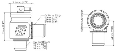 TURBOSMART TS-0203-1223 BOV KOMPACT PLUMB BACK-34