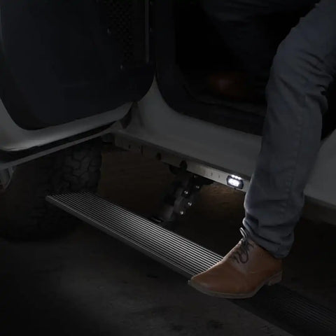 Go Rhino 20442564PC Running Board E-Board E1 Textured Black Aluminum Lighted Roc