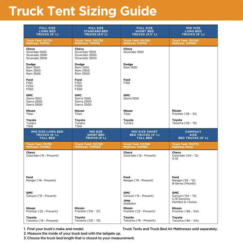 FULL SIZE SHORT BED TENT
