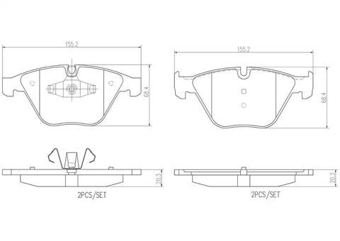 BREMBO P06055N DISC BRAKE PAD SET