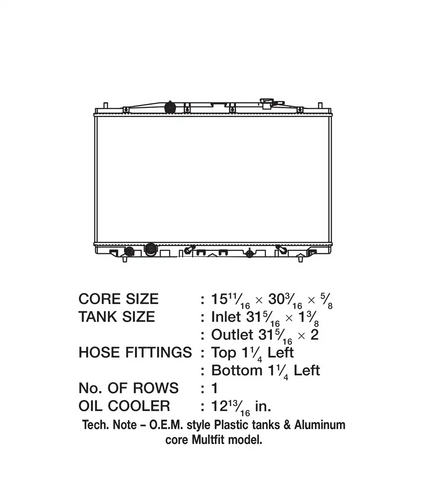 CSF RADIATOR 3368 HONDA ACCORD