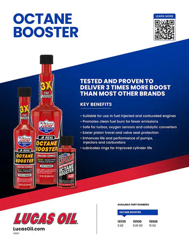 LUCAS OIL 10026 OCTANE BOOST. 12/1 15OZ